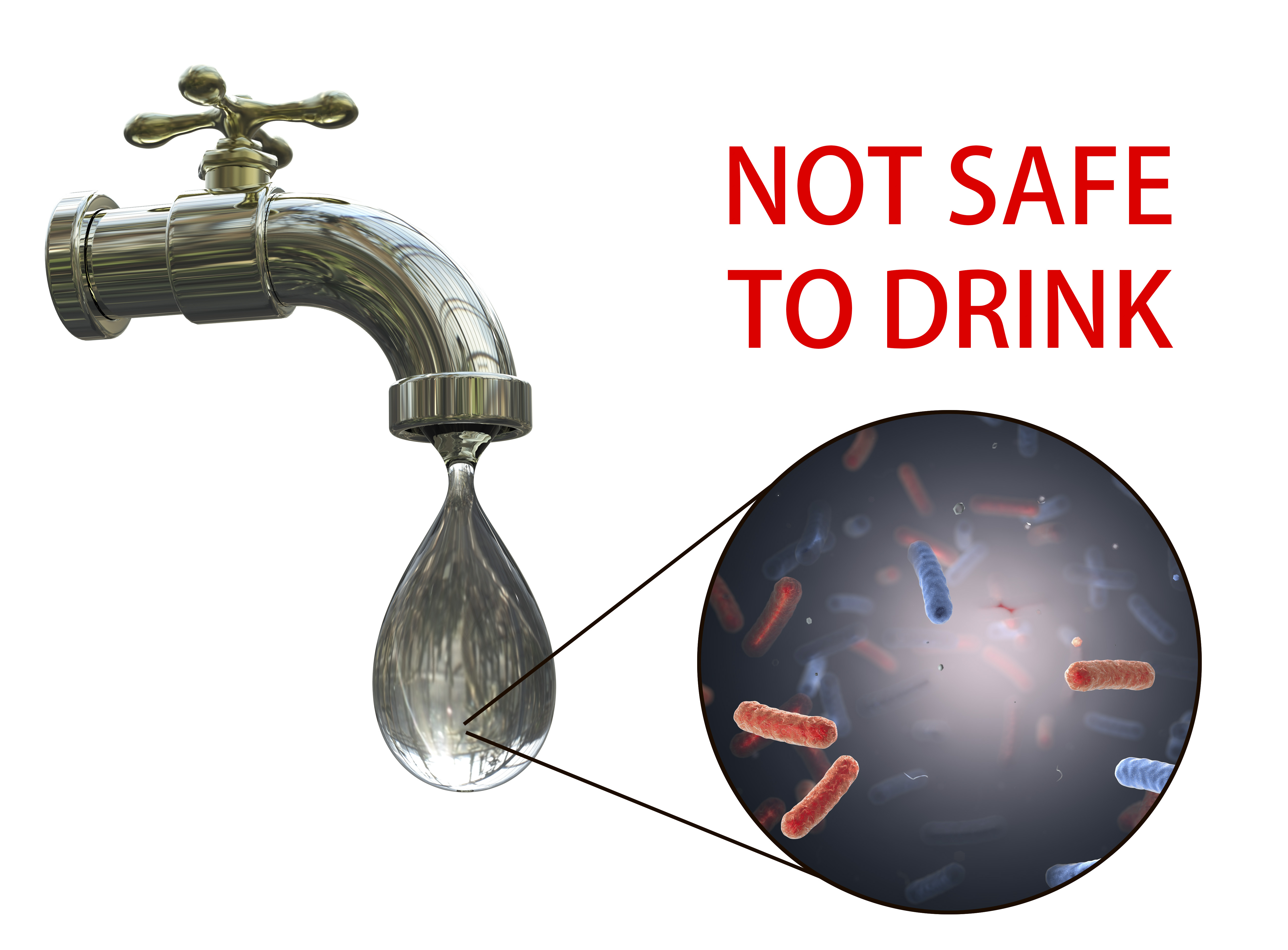 Water not safe to drink