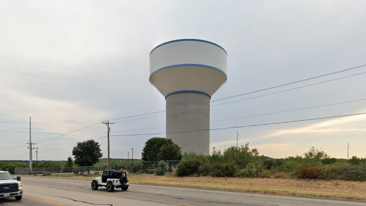 The water tower in the Lake View section of San Angelo