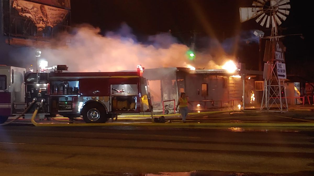 Crane Restaurant Fire