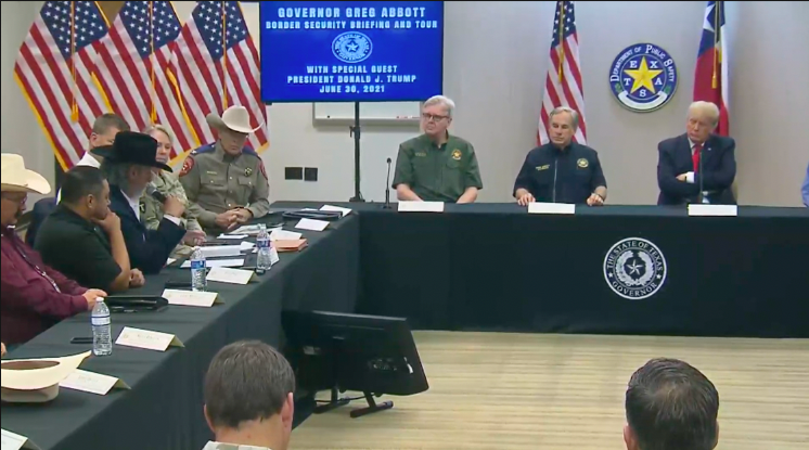 Border Security Briefing with Abbott and Trump