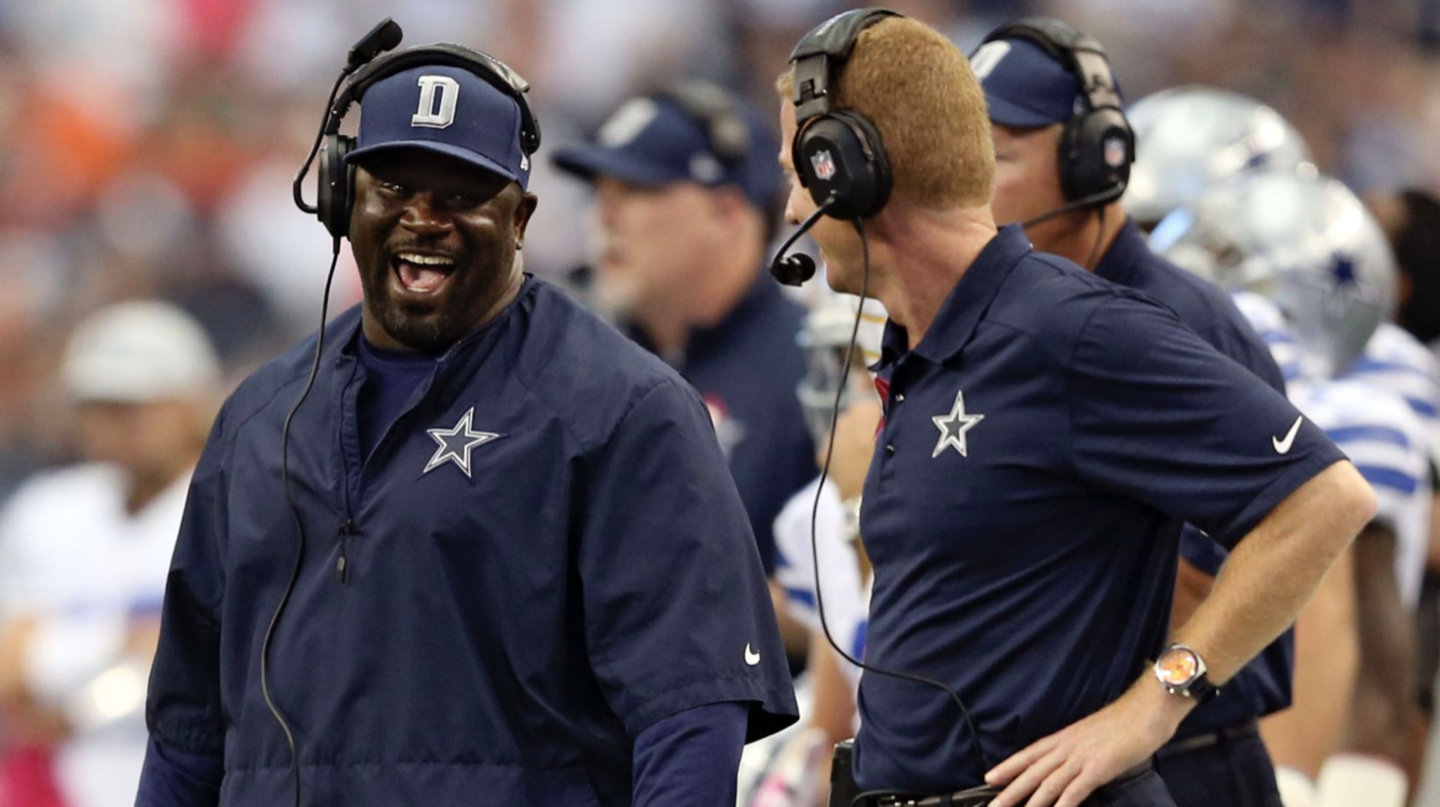 Cowboys Coaches Gary Brown and Jason Garrett