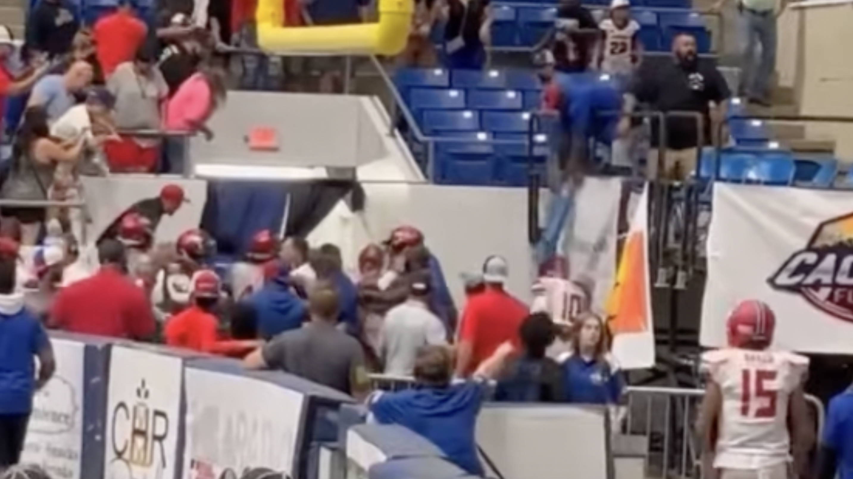 Fan Hits Player in Head with Metal Chair at Warbirds Game