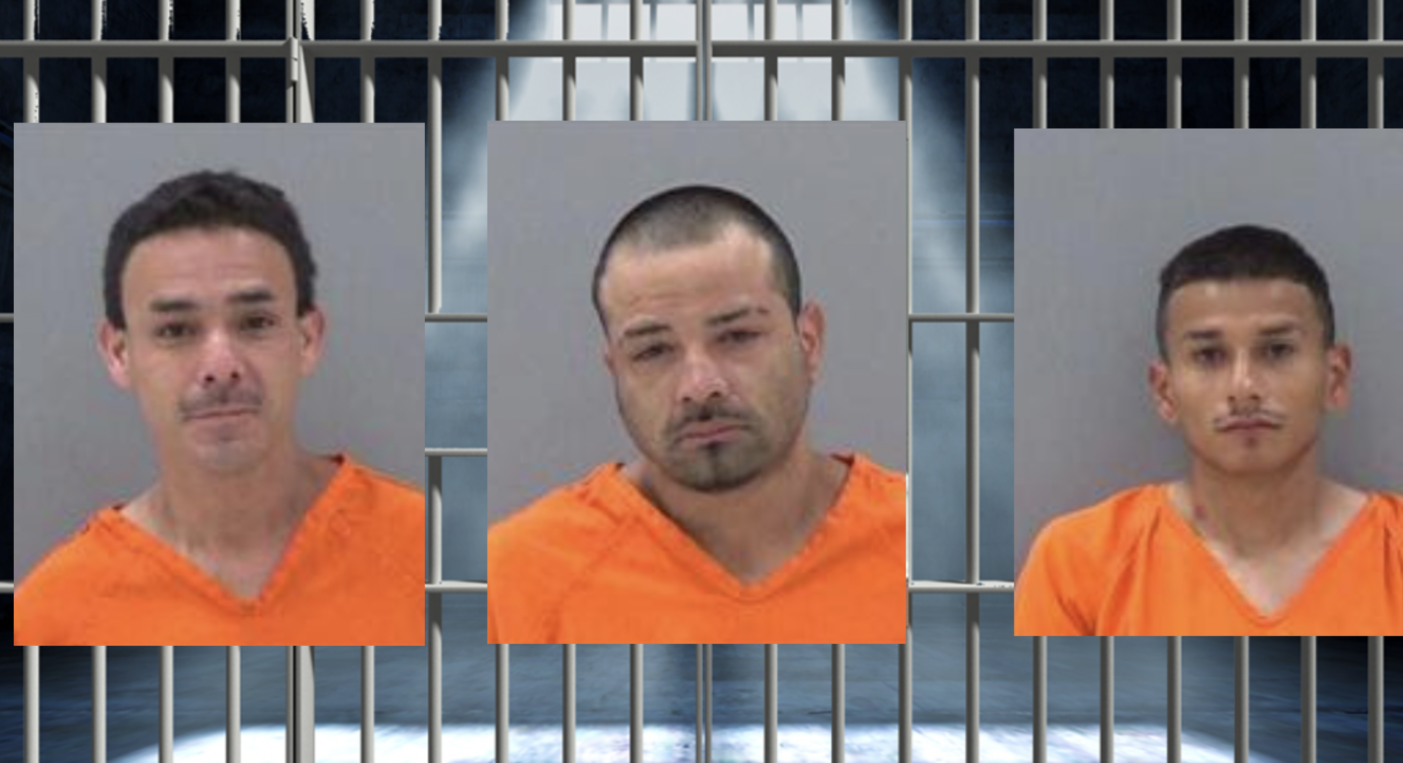 Raul Estrada (L) Michael Pena (M) Jordan Ornelaz (R)