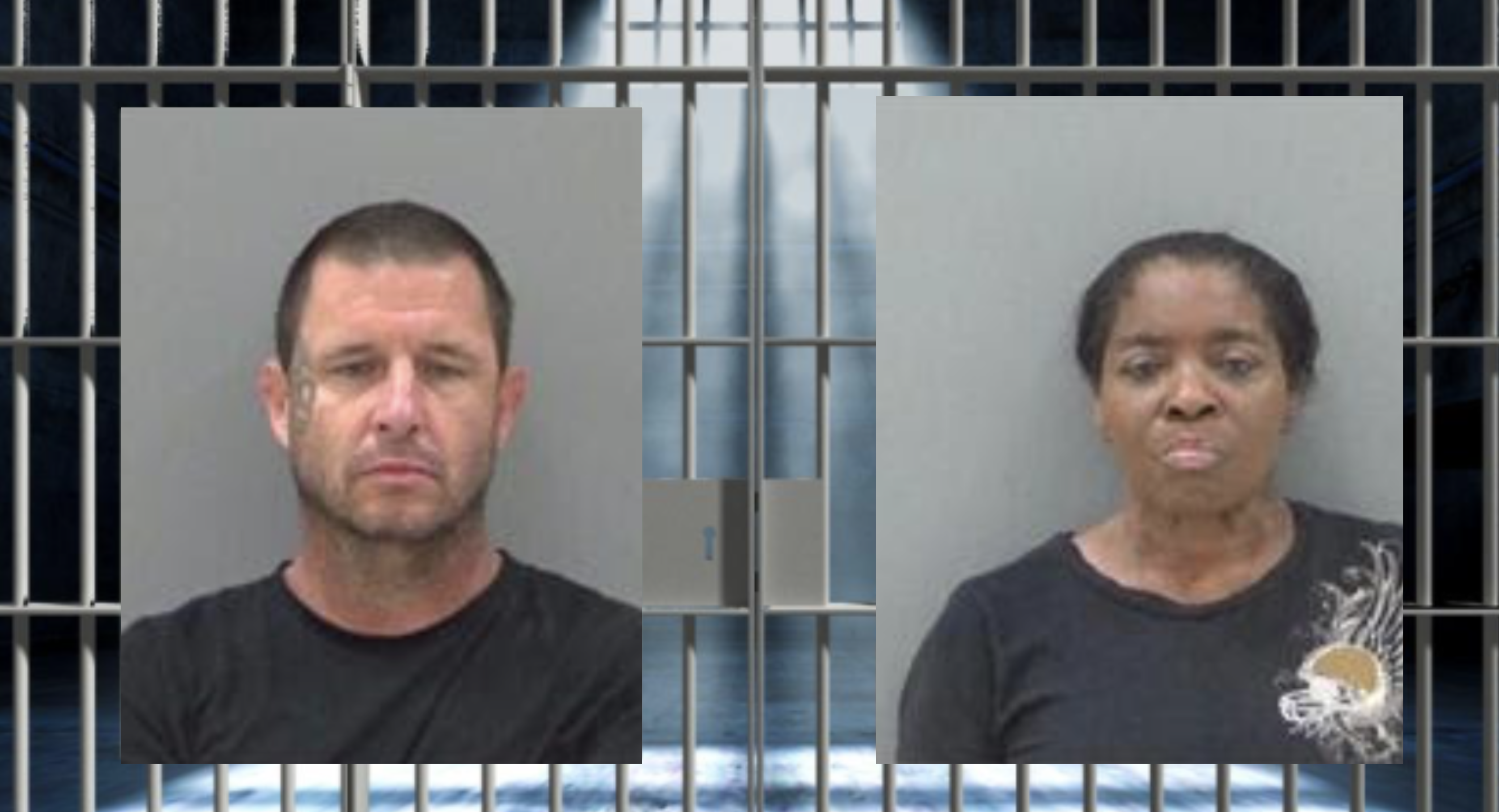 Colby Davis (L) Janice Barnes (R)