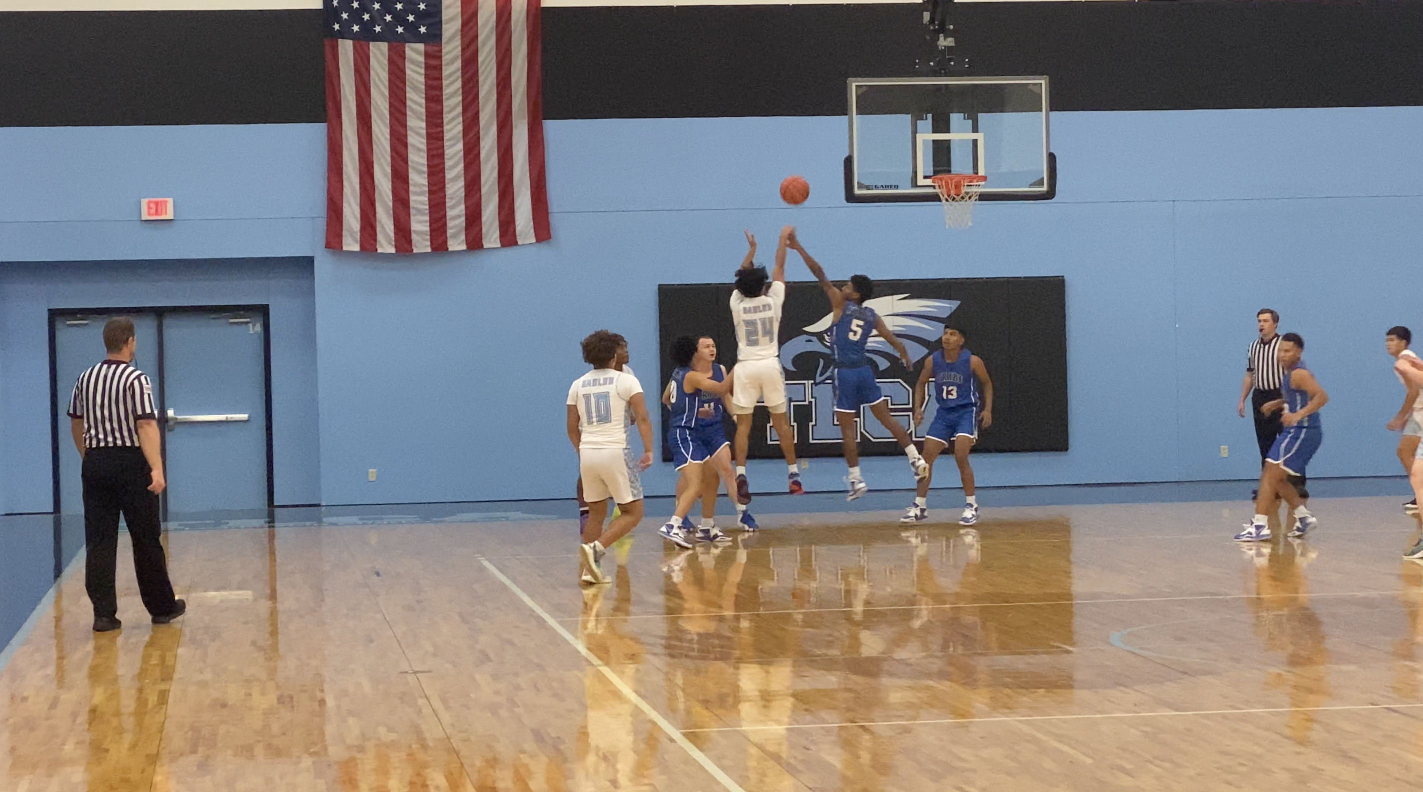 TLCA Eagles Jaidden Villanueva Takes a Shot in their Home Opener!