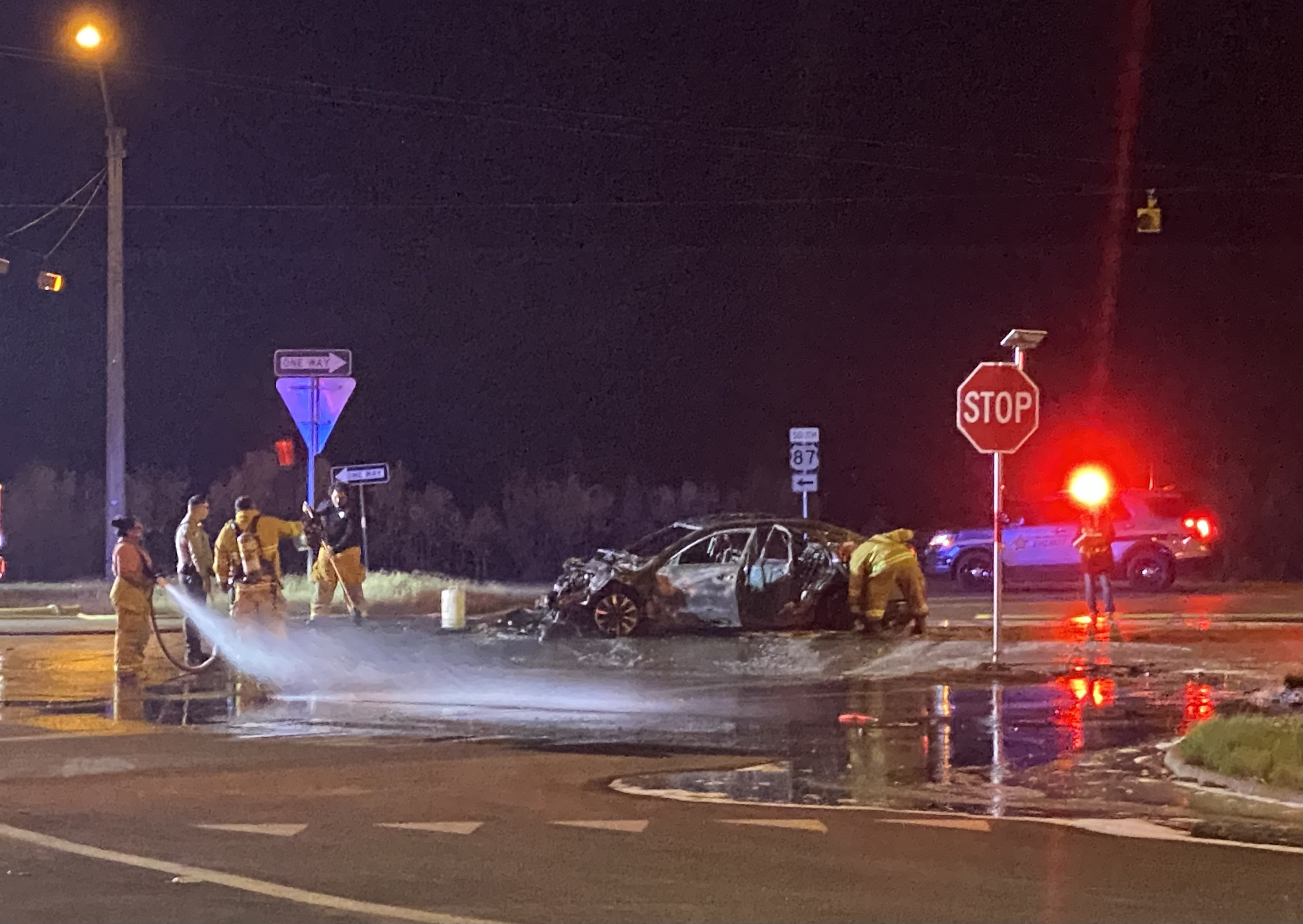 Fiery Crash on US 87 and FM 2105 on Dec. 12, 2022