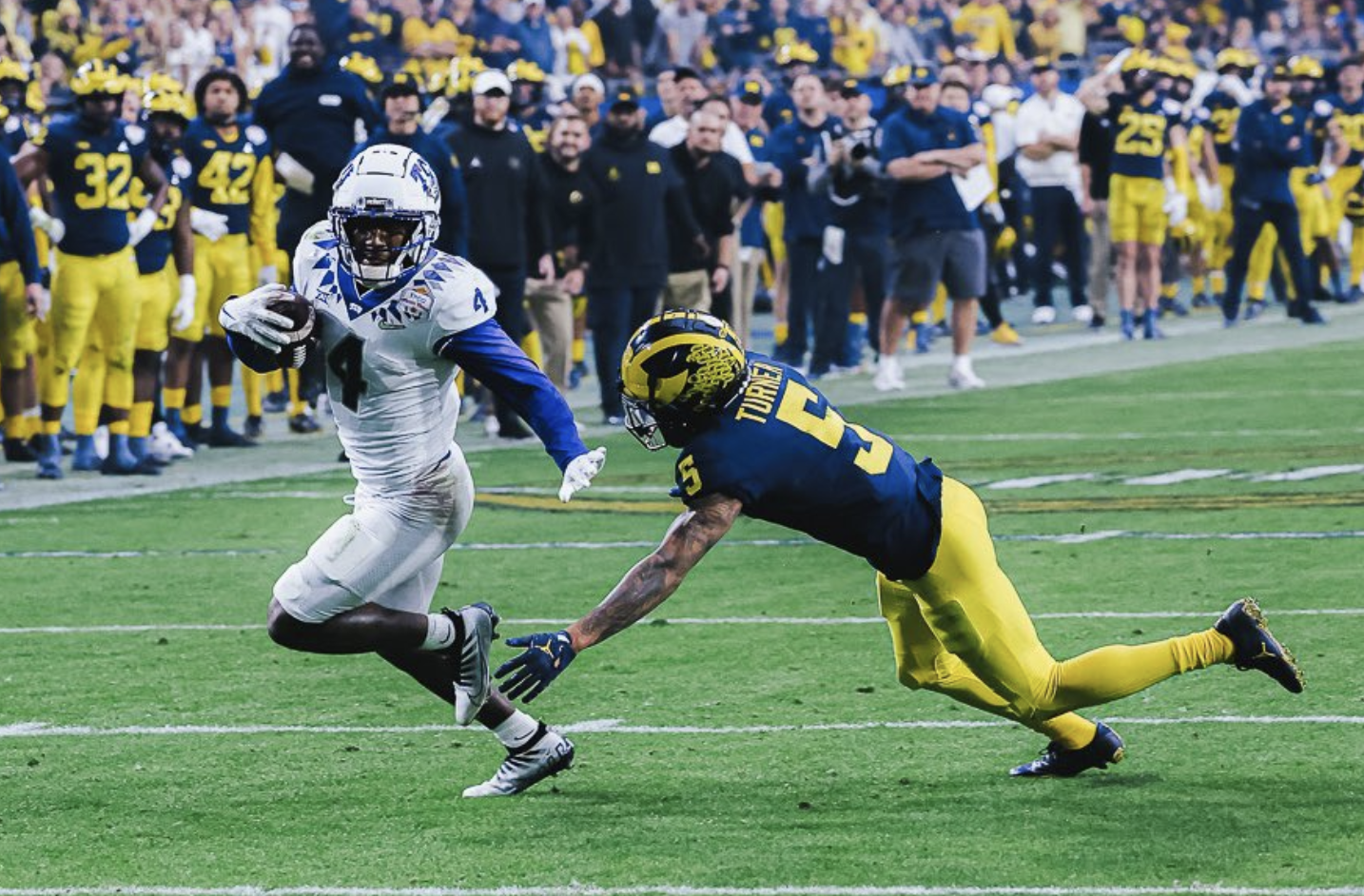 TCU's Taye Barber out paces the Wolverines