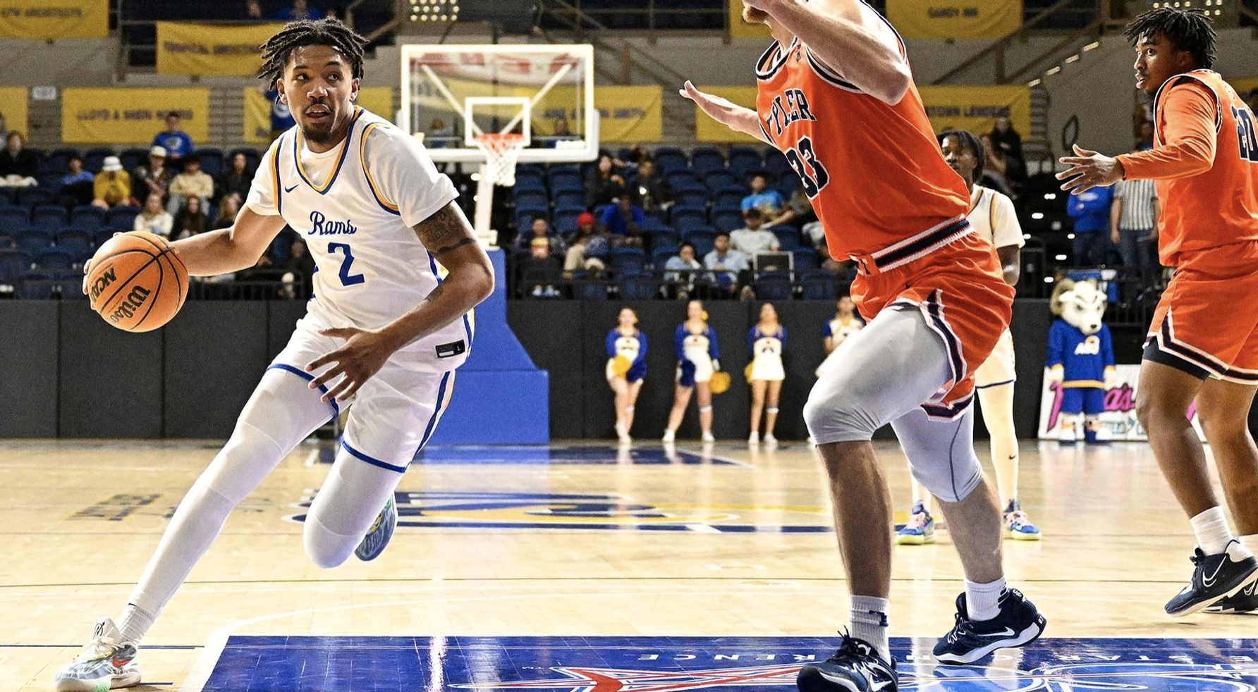 Angelo State Ram Basketball Athlete Devaughn Thomas on Feb. 21, 2023