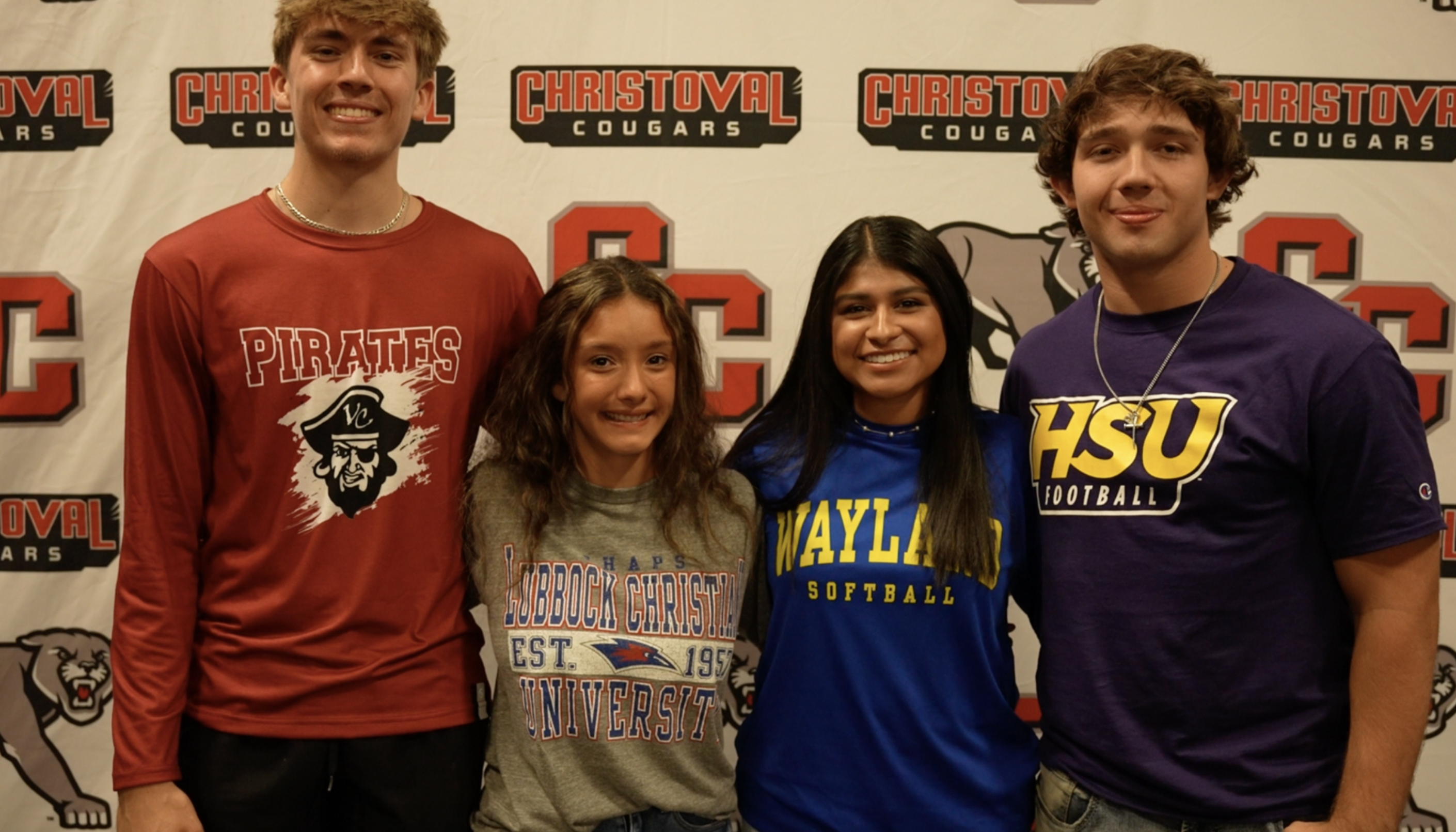 Christoval's Jaron Slaton, Sadie Clark, Lia Lozano, and Ketcher Joiner