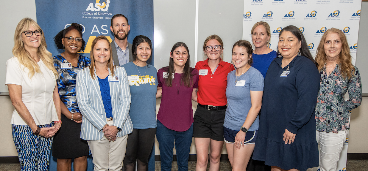 ASU and SAISD representatives with several of the first Ram Resident student-teachers