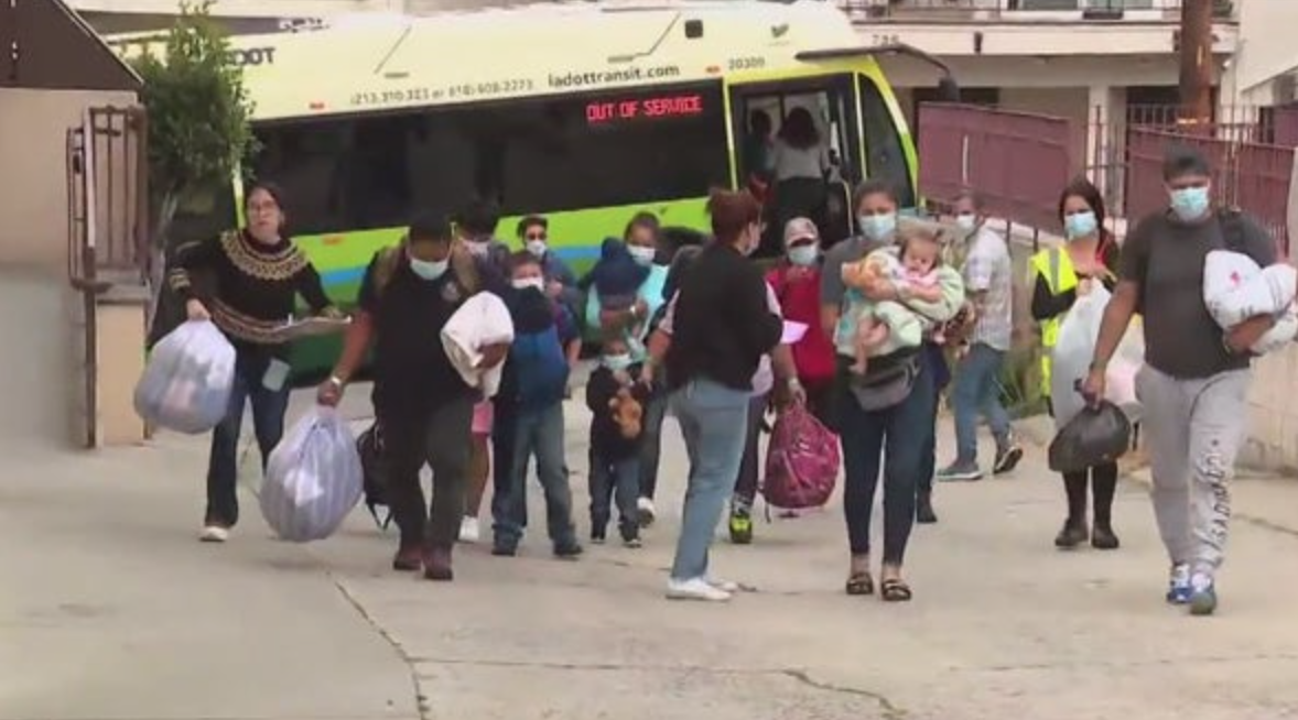 Migrants Arrive by Bus from Texas to L.A. (Courtesy/google)