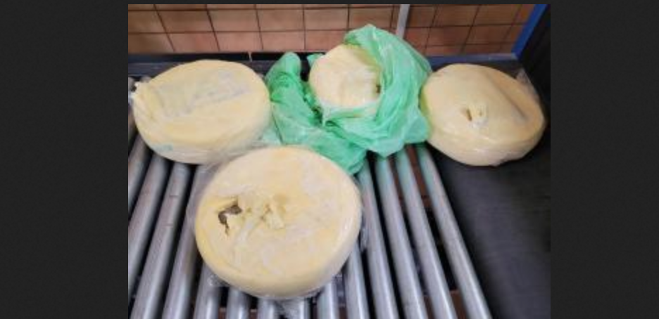 Cocaine Filled Cheese Wheels (Courtesy/CBP)