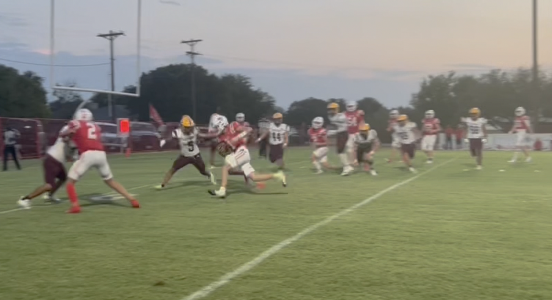 Miles Quarterback Hayven Book runs in a score