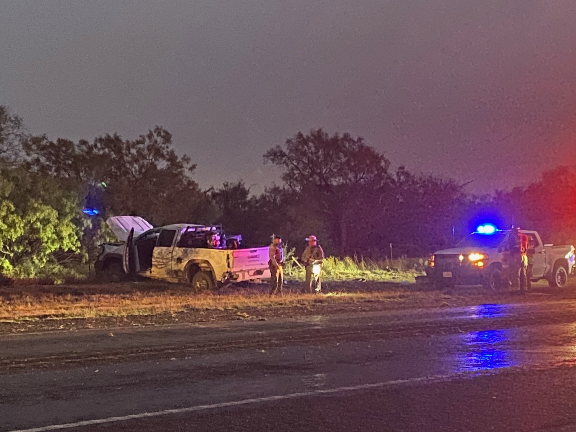 Rollover Crash FM2288 11/25/23 (Live Photo James Bouligny)