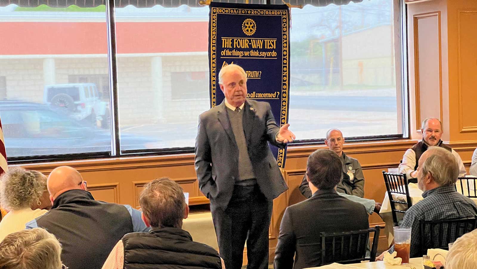 State Rep. Drew Darby spoke about the Paxton trial at the Nov. 10, 2023 meeting of the San Angelo Rotary Club.