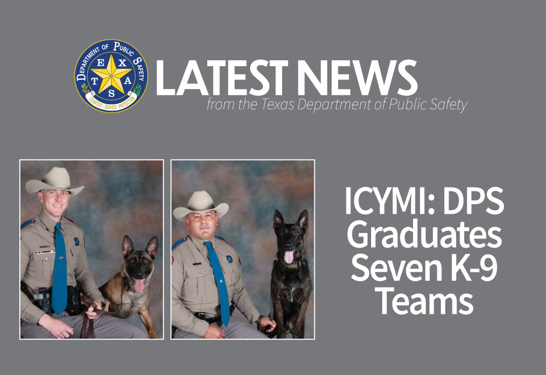 DPS Graduates 7 K-9 Teams (Courtesy DPS)
