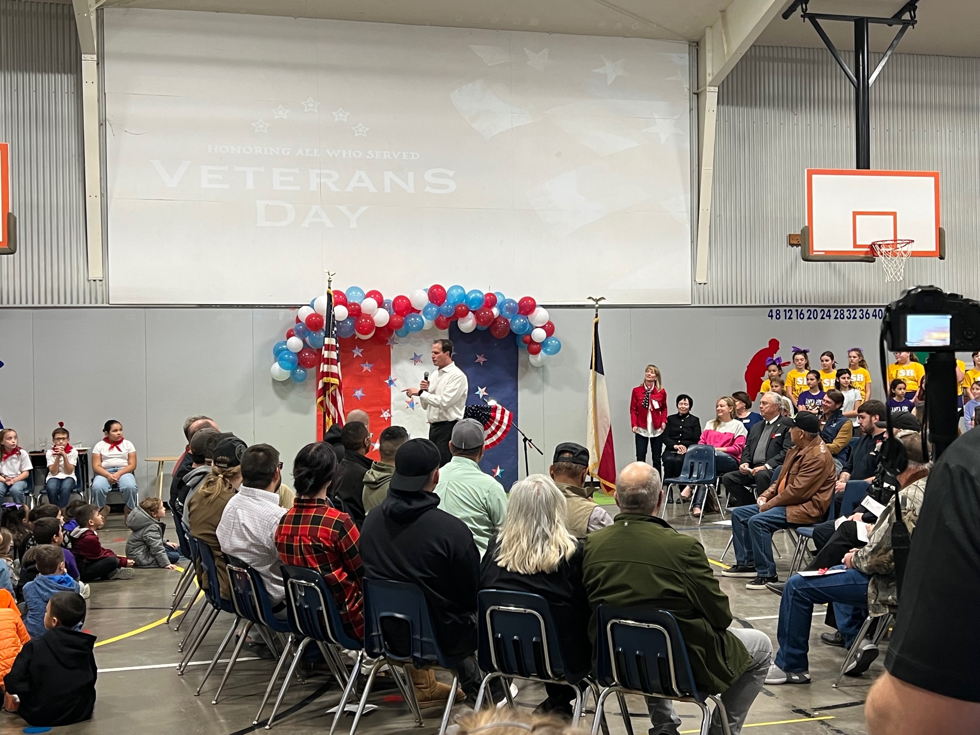 Congressman Pfluger and Santa Rita Students Veterans Day 23 (LIVE! Photo Yantis Green)