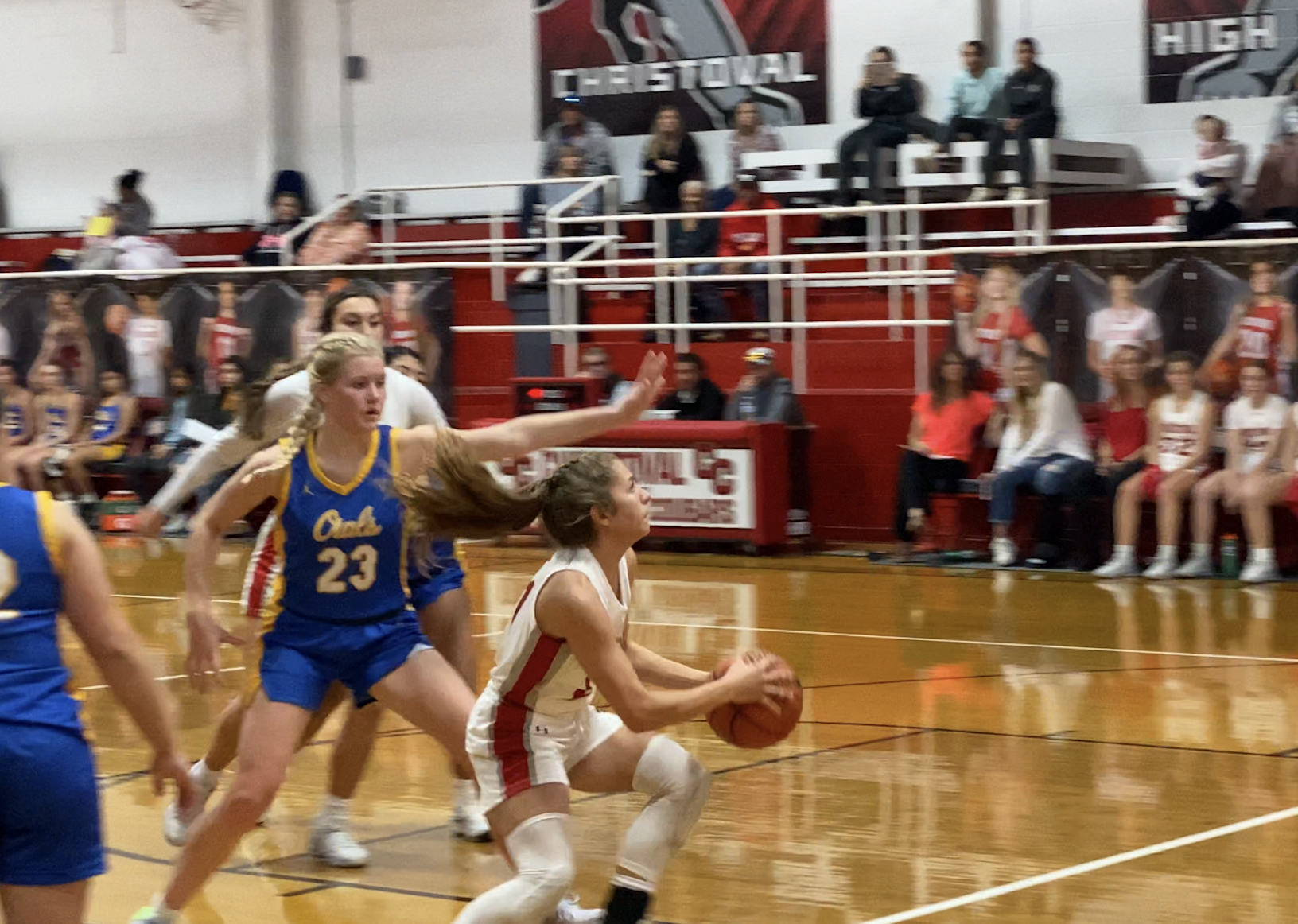 Christoval's Sophia Nemec goes up for a shot.