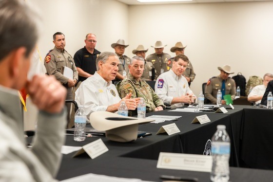 Gov. Abbott in Eagle Pass Sunday (Courtesy gov.texas.gov)