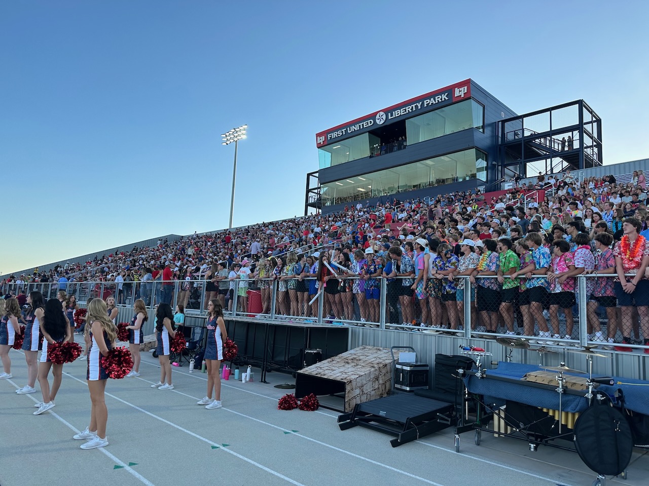 The first game in the Lubbock-Cooper Liberty High School Stadium