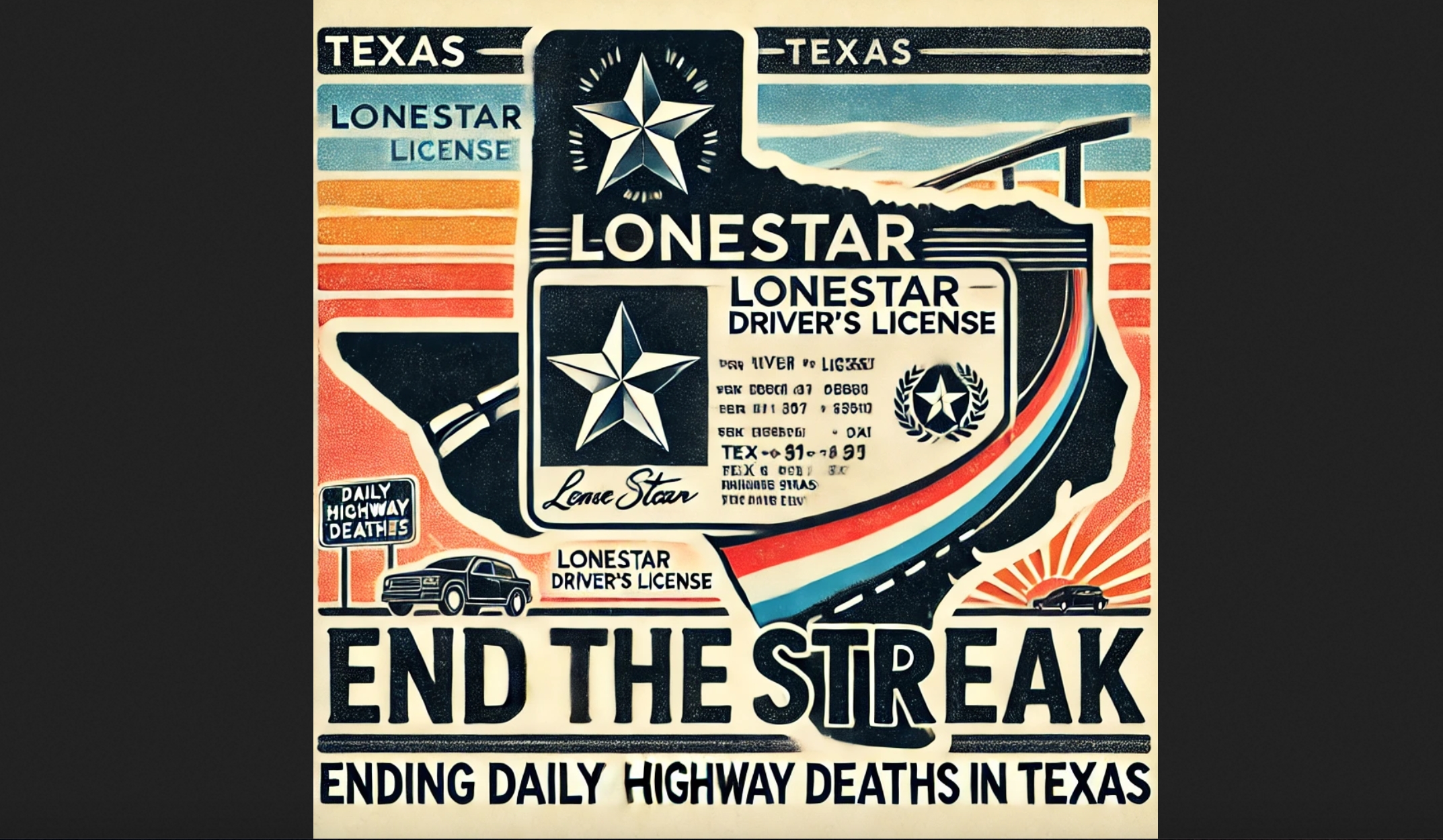 End the Streak Lonestar Driver's License System AI image