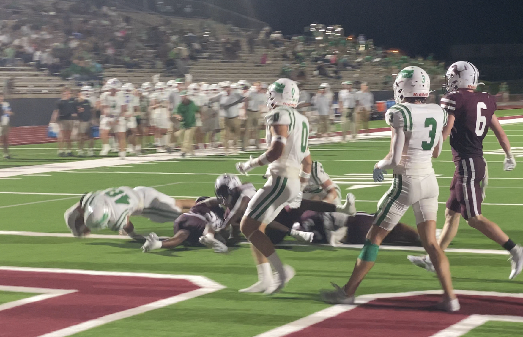 Dylan Sellers Dives Across the Endzone for a Touchdown