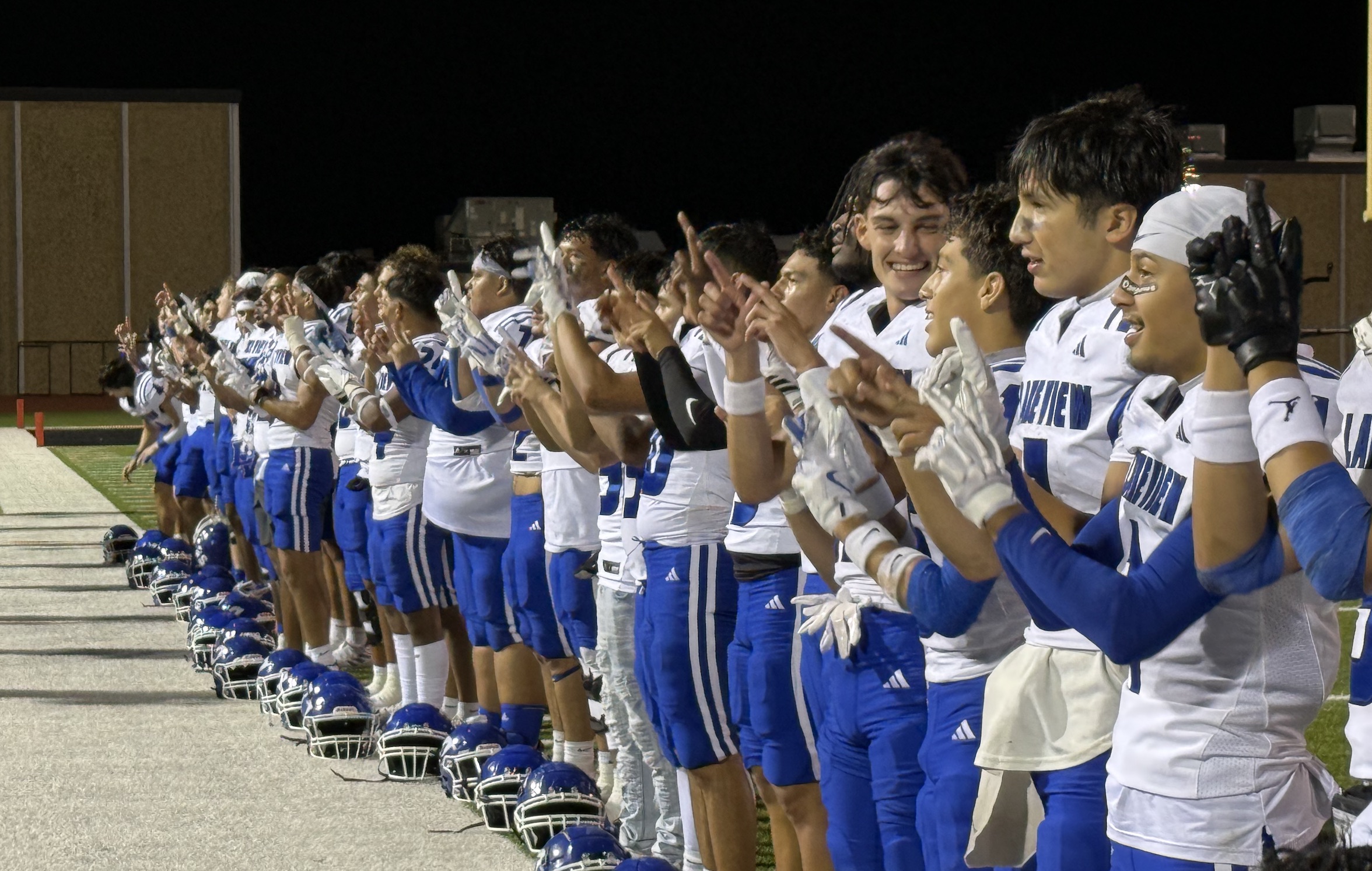 Lake View Chiefs Football after their big win over Snyder 2025