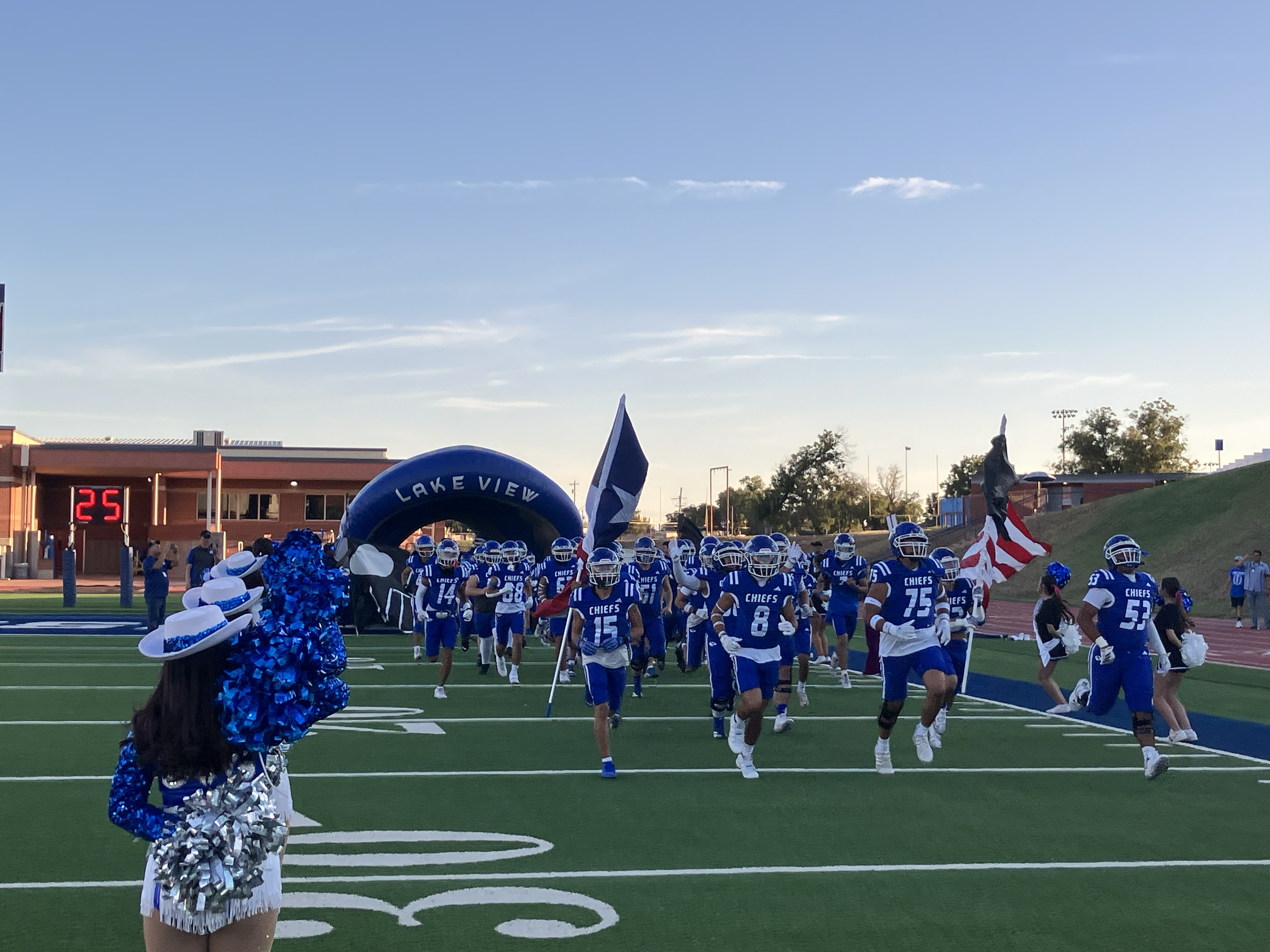 The Lake View Chiefs are facing their biggest deficit of the season tonight at halftime against the Levelland Lobos at San Angelo Stadium.