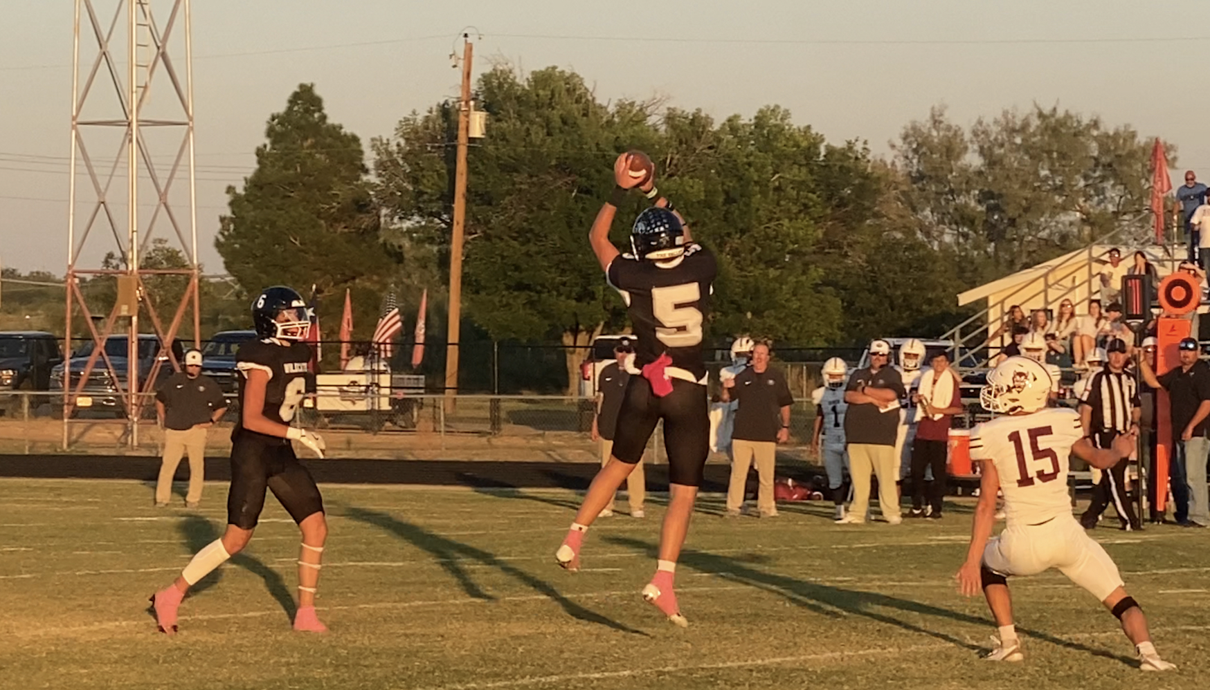 Water Valley's Landon Lacy gets an interception against Rankin