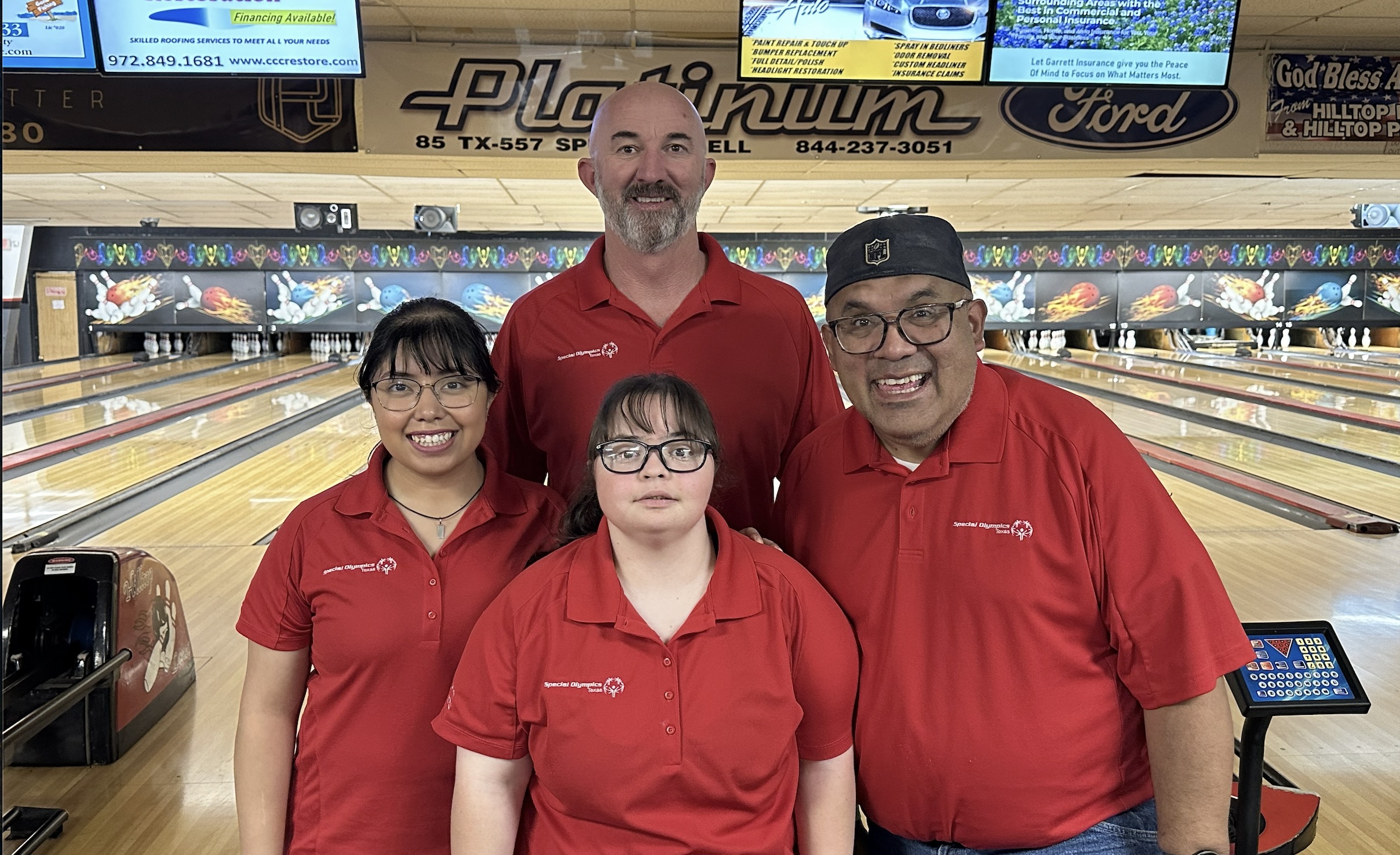 Special Olympics Athletes, Isabel Morris and Ben Garcia and their Unified Partners Marina Alvarado and Clint Morris.