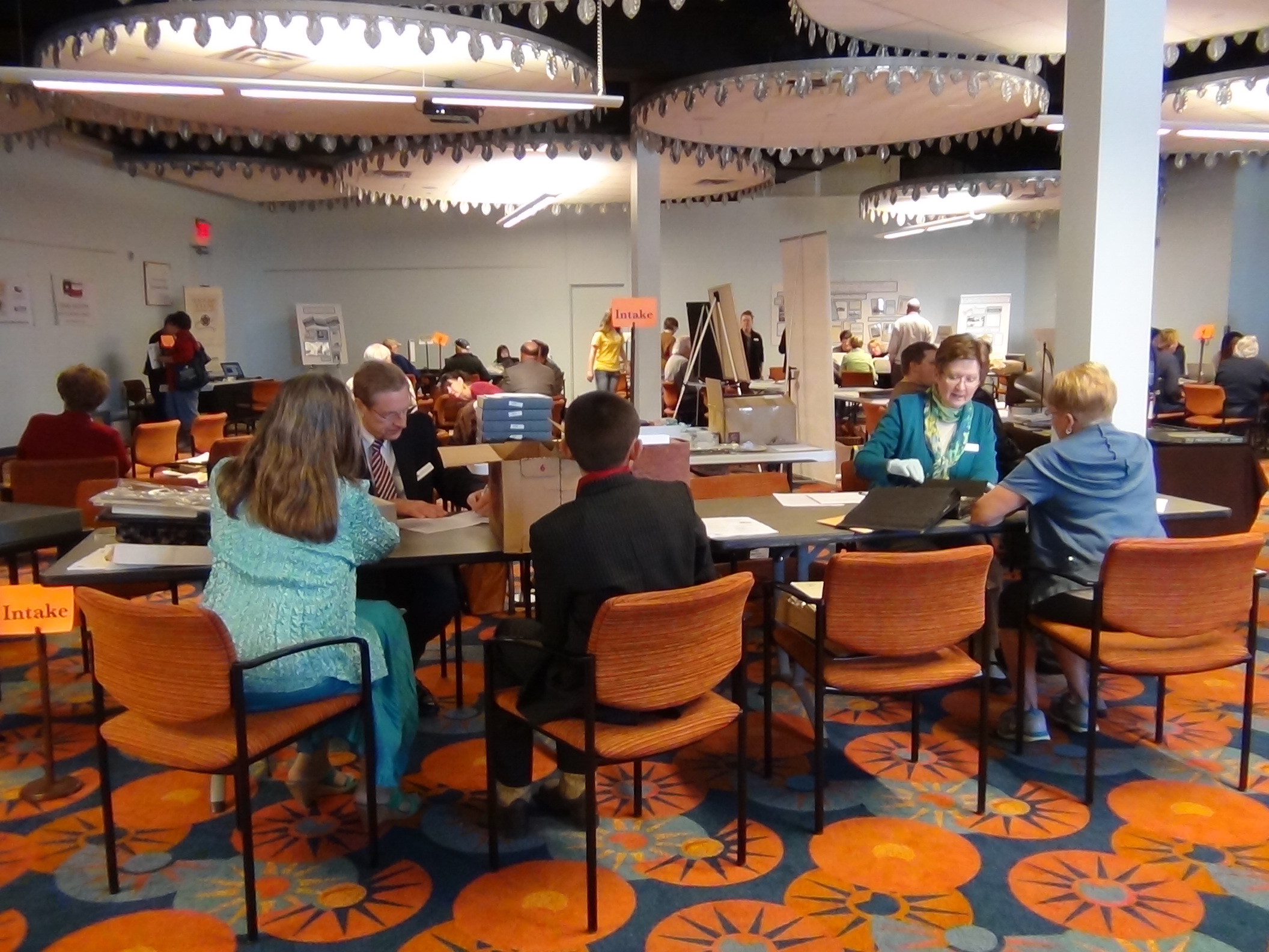 Various organizations manned the stations scanning photos and letters (LIVE! photo by Cheyenne Benson)