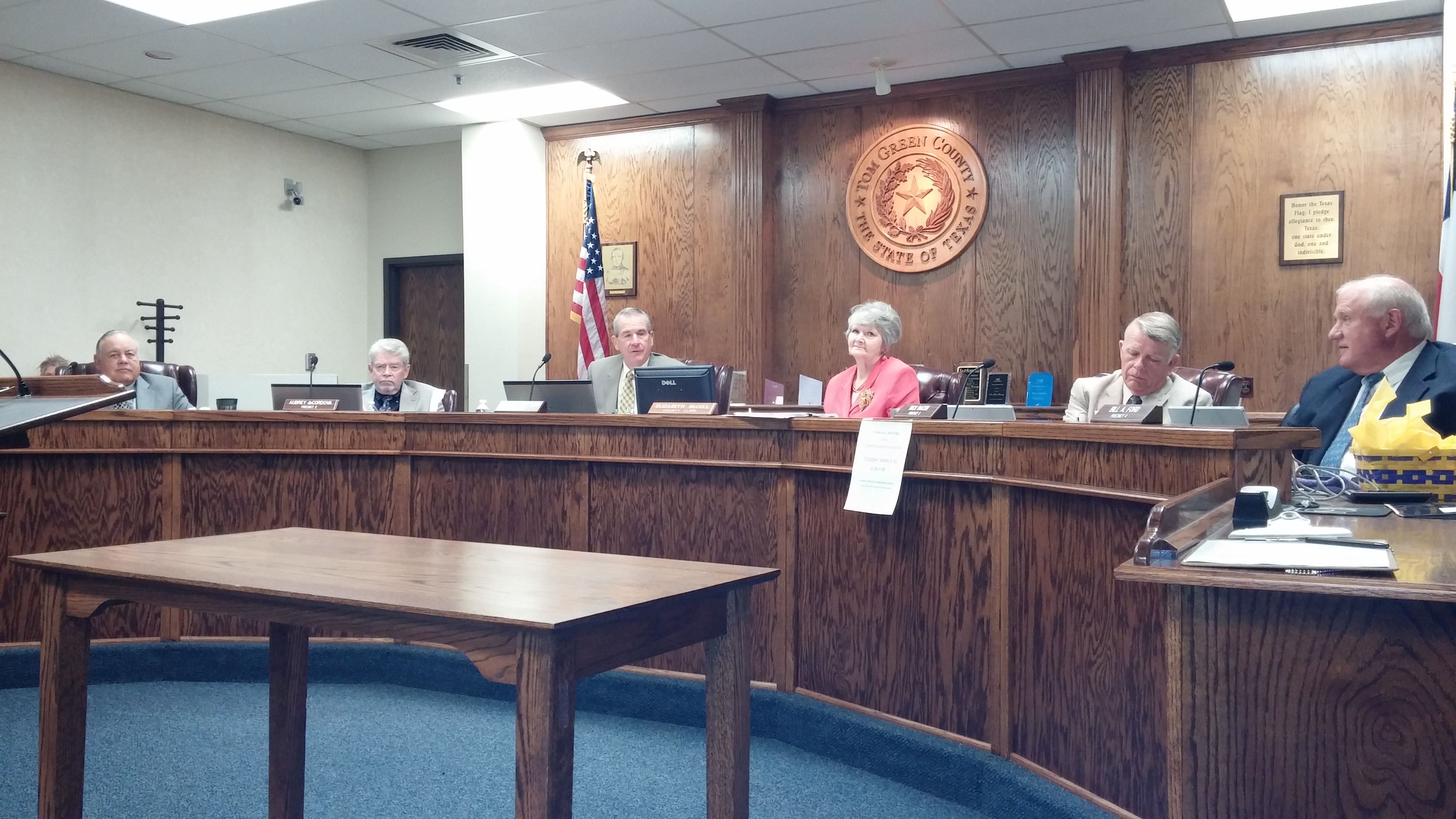 Tom Green County Commissioners&amp;#039; Court (LIVE! photo/Amanda Henson)