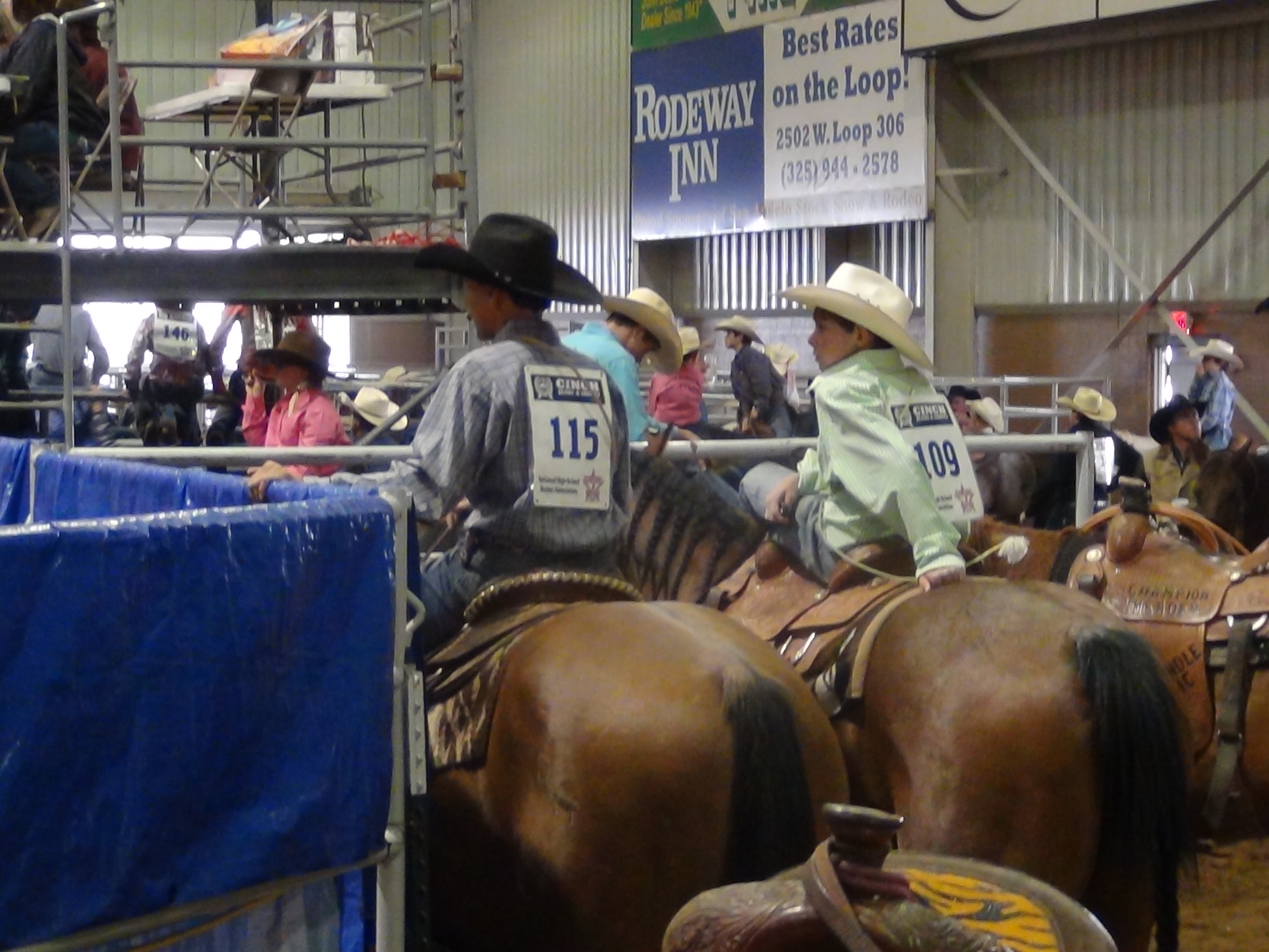 Young Cowboys wait patiently for their turn to rope (LIVE! photo by Cheyenne Benson)