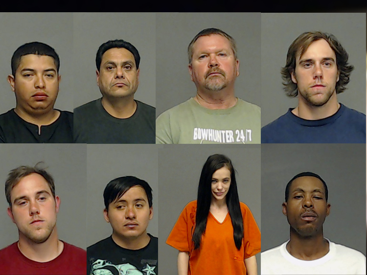 Florcinco Segura, Rodney Robles, Jimmy R Rickard, Brett Madison Rasberry, Brent Lee Rasberry, Eduardo Resendez Chavez, Kristen Louise Moore and William Earl Lavizzo. (Photo/TGCJ)