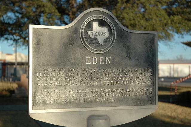 Eden is located roughly 45 miles away from San Angelo. (Photo/Edentexas.com)