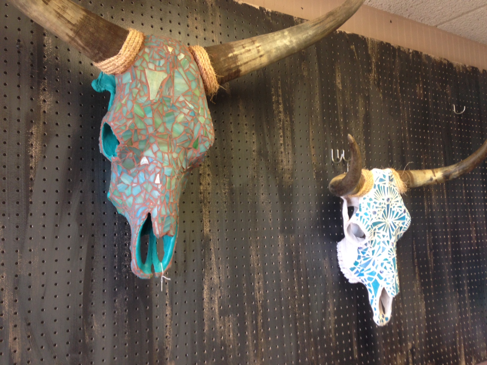 Mosaic skulls have become a hot item at Sara's Designs and Gifts. (LIVE! Photo/Chelsea Reinhard)