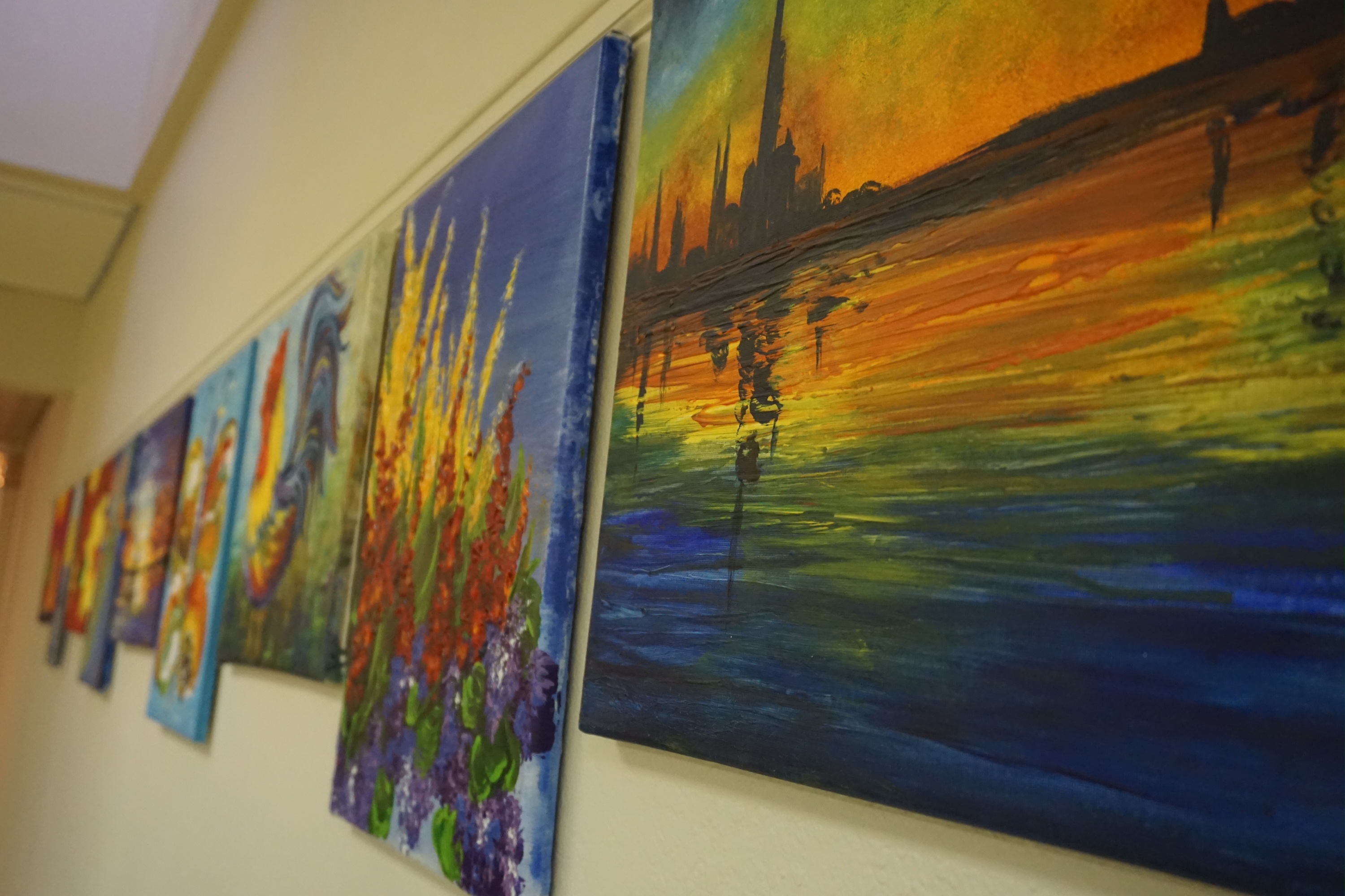 These set paintings will be the focus of Signature Fine Art Gallery's Paint To Gogh series of classes. (LIVE! Photo/Chelsea Reinhard)