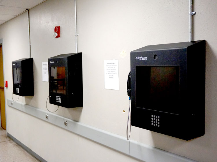 These video visitation units are in the Tom Green County Jail lobby and in the jail cells. (LIVE! Photo/John Basquez)