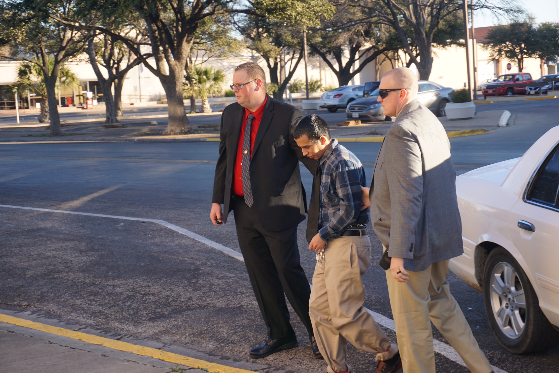 18-year-old Daniel Uvalle heads to court on Feb. 18, 2015. (LIVE! Photo/John Basquez)