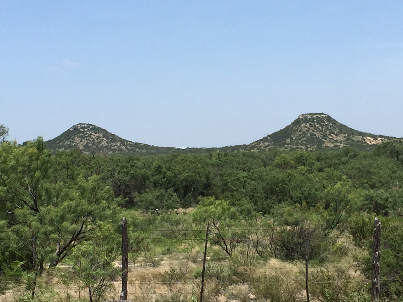 Twin Buttes hills near San Angelo, Texas