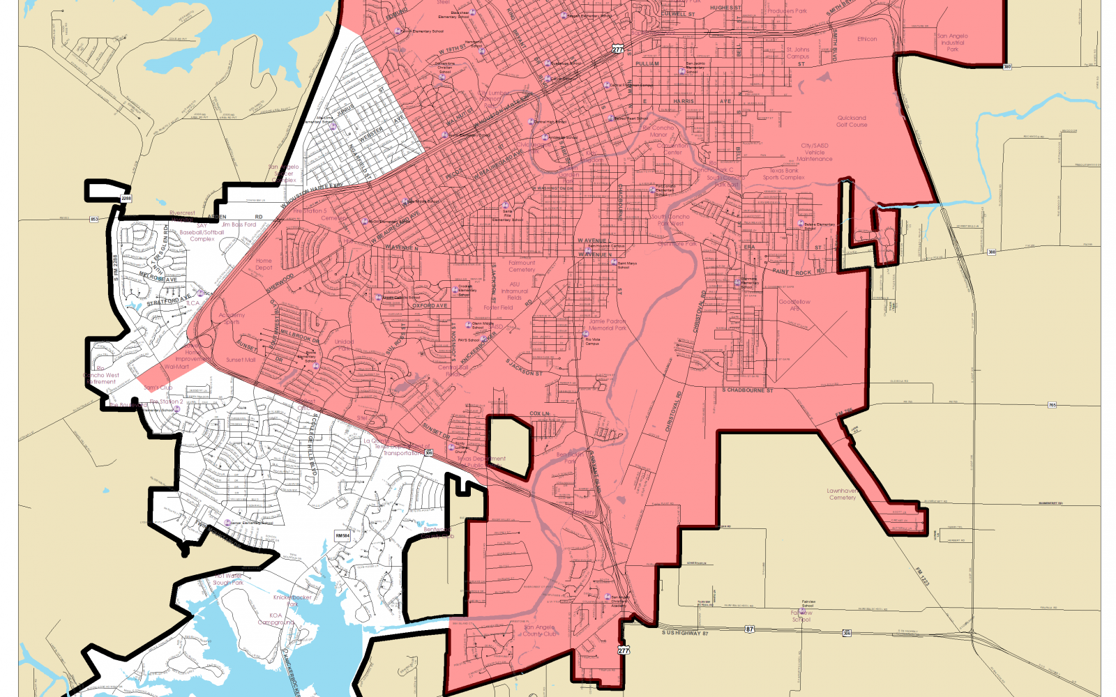 Boil Water Notice for water fetched from faucets within the red area