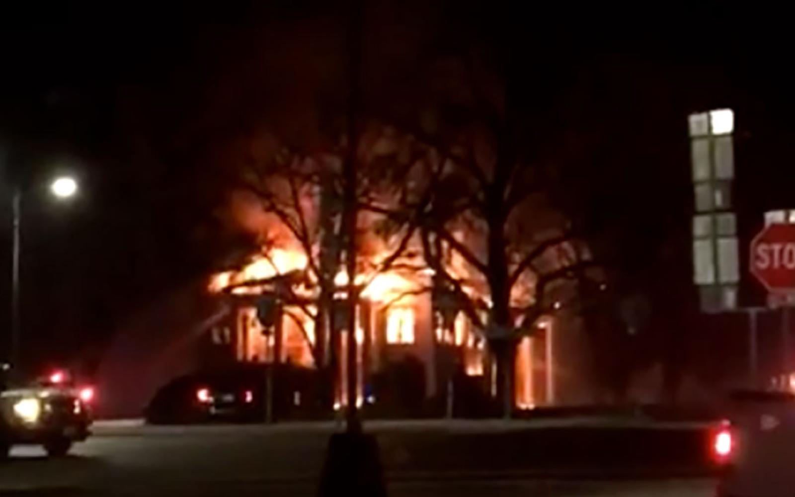 Mason County Courthouse fire on Feb. 4, 2021