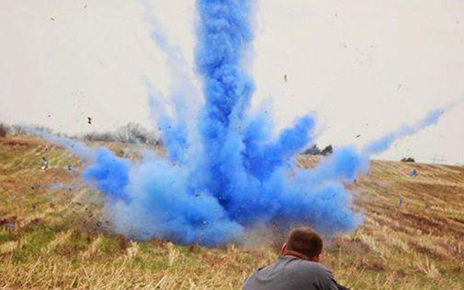Blue explosion