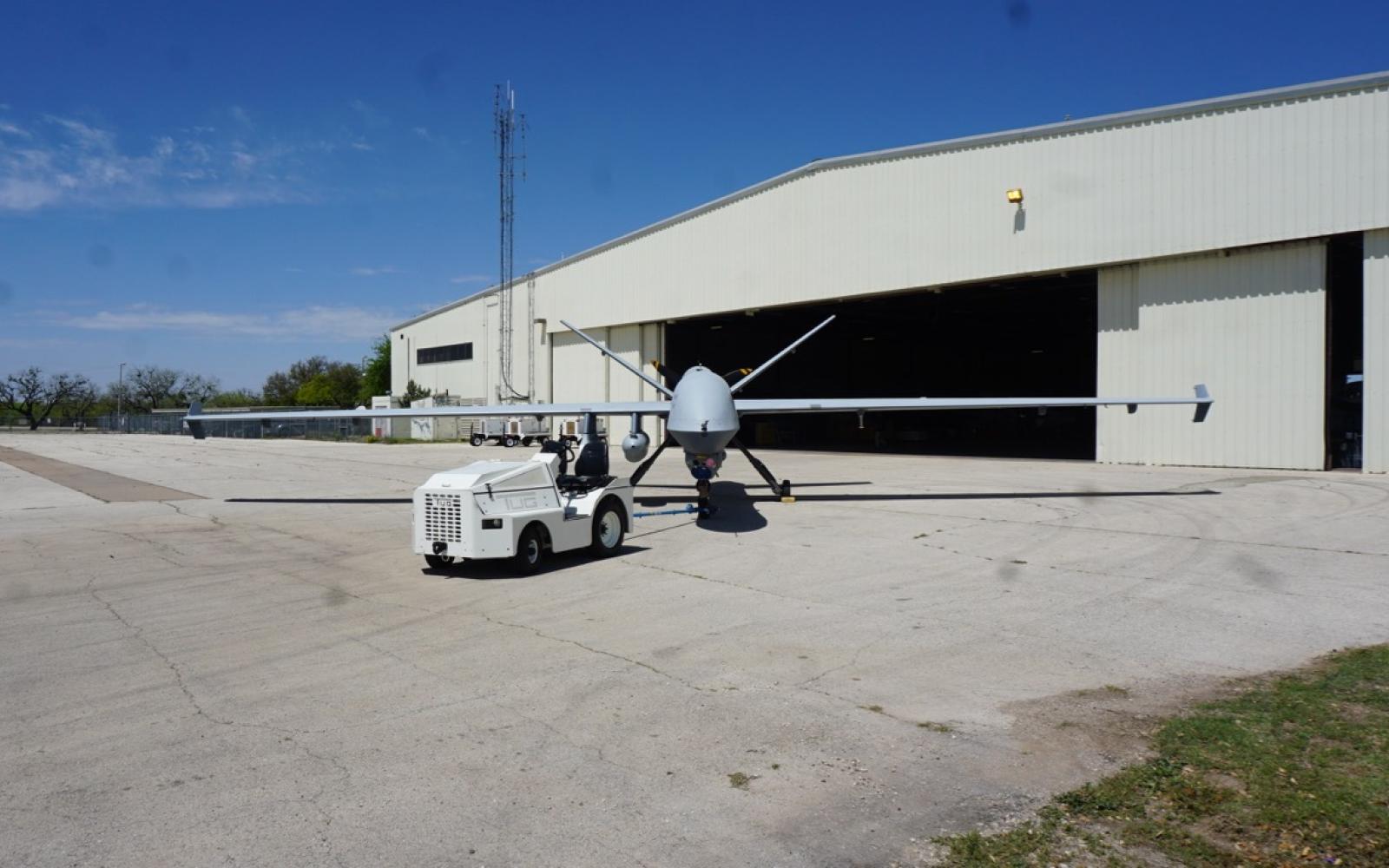  The MQ-9 UAS at Mathis Field in San Angelo.
