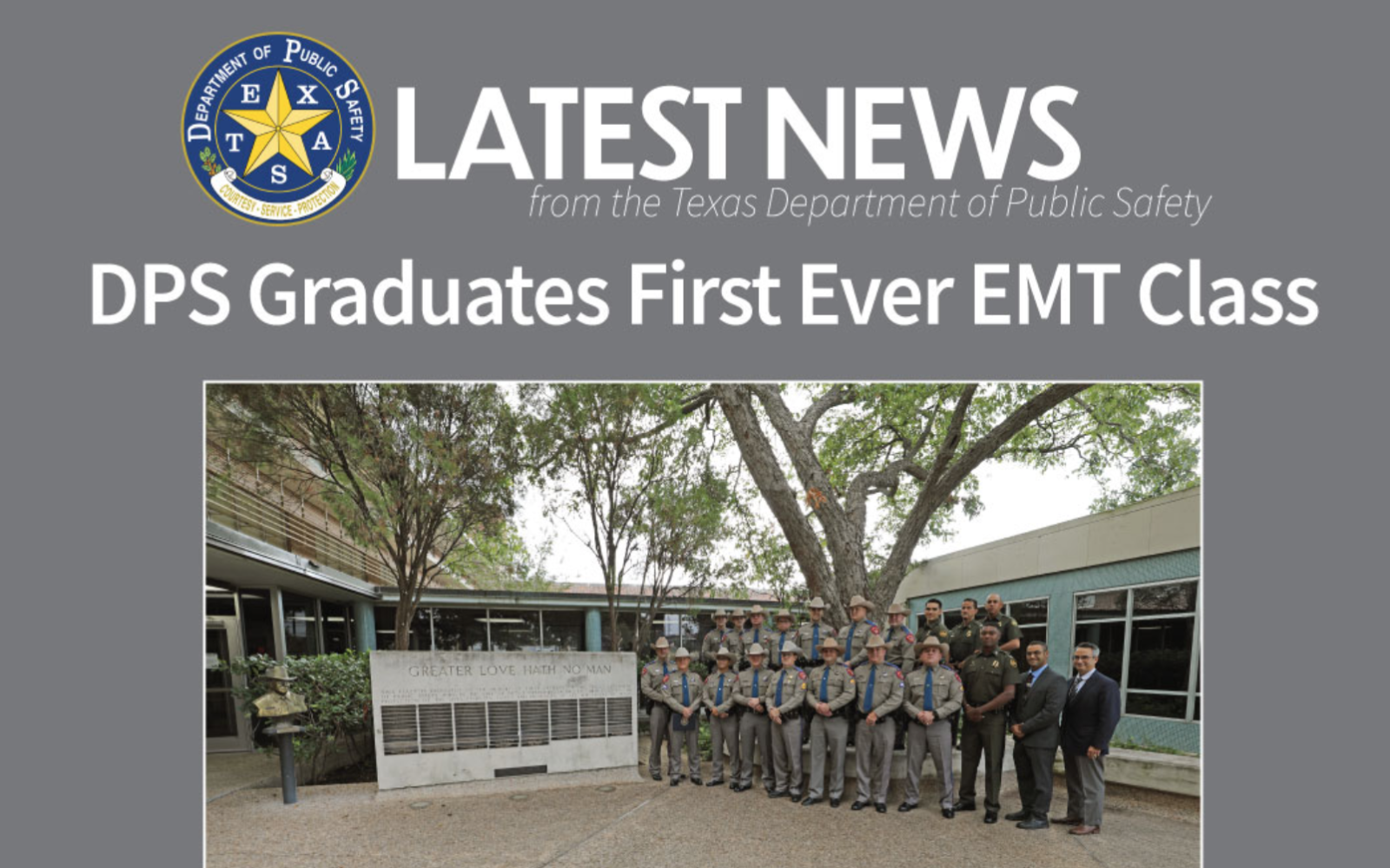 Texas DPS Graduates First EMT Class (Contributed/DPS)