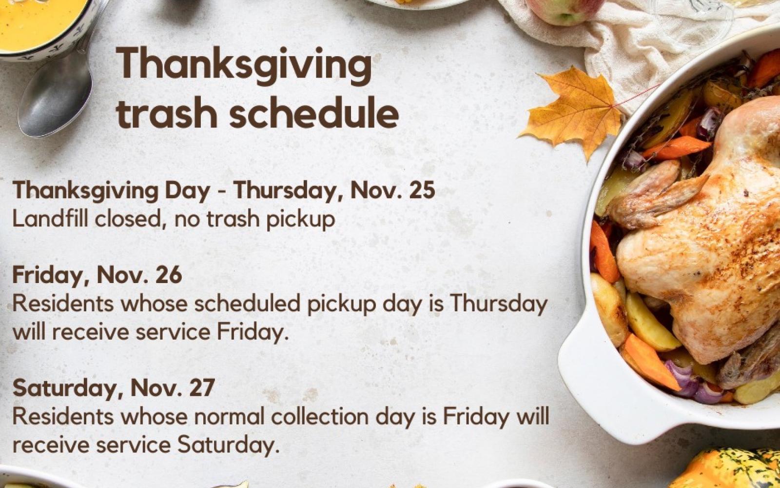 2021 City of San Angelo Trash Schedule (Contributed/COSA)