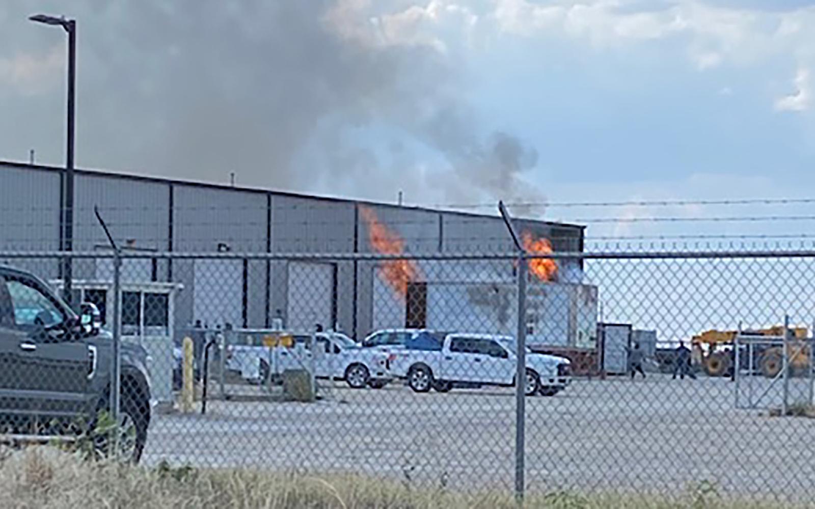 Fully Engulfed Fire at Oil Field Services Company on June 29, 2022