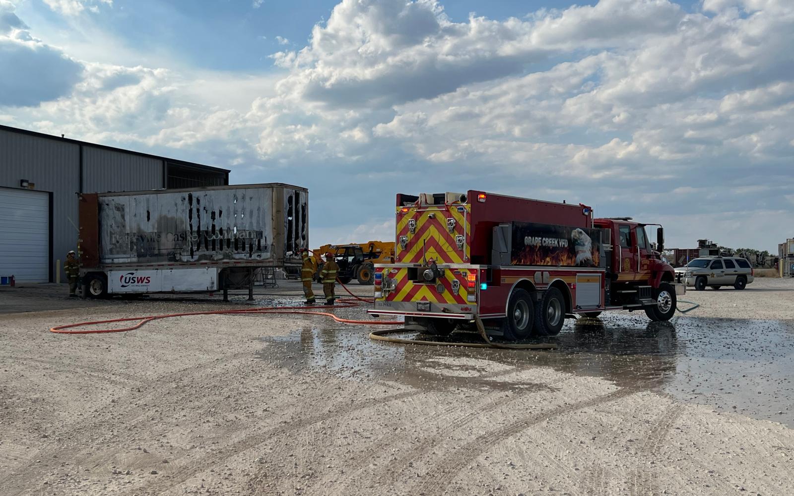 Fully Engulfed Fire at Oil Field Services Company on June 29, 2022