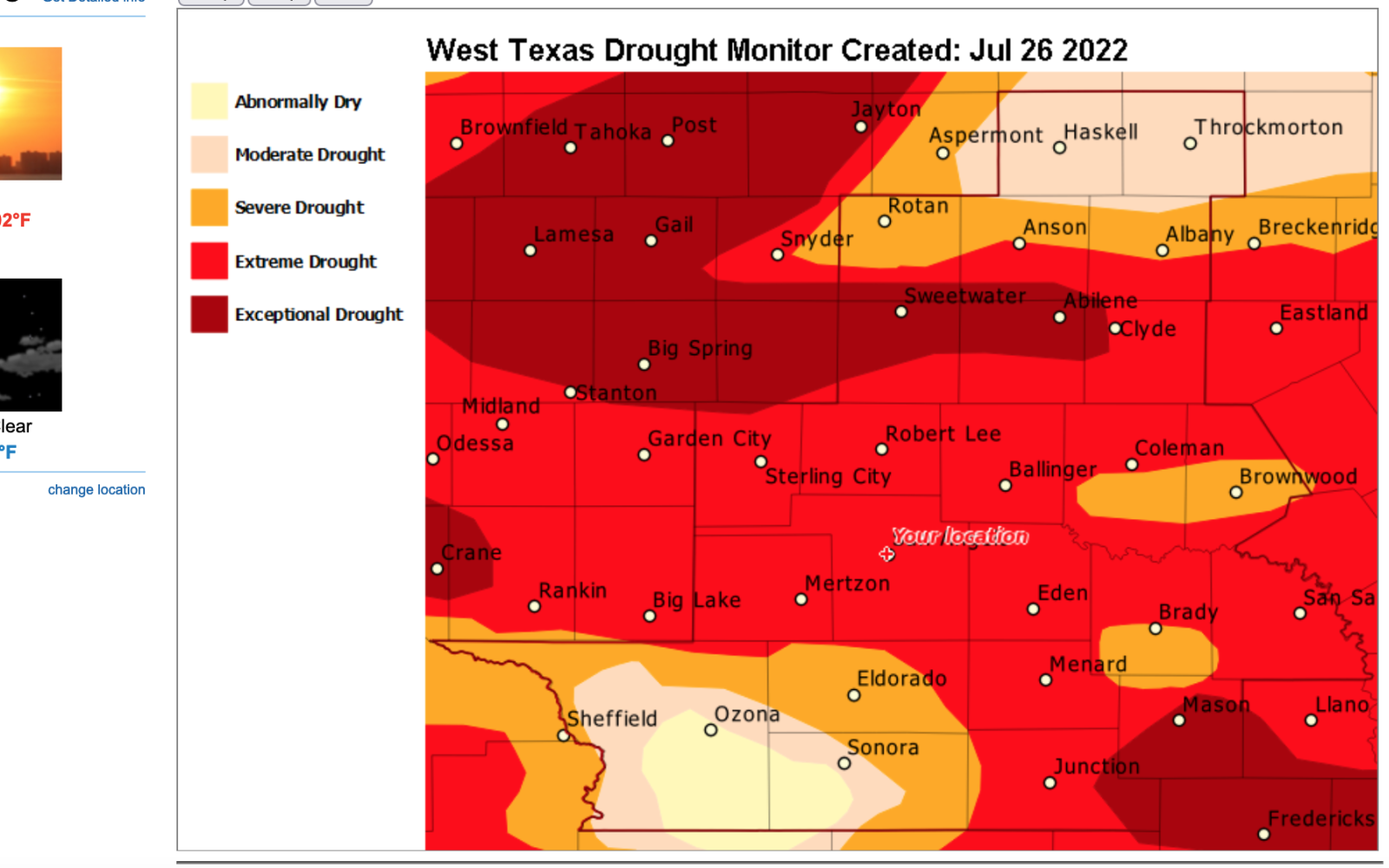 Drought Monitor 7.26.22 (Contributed/NWS)