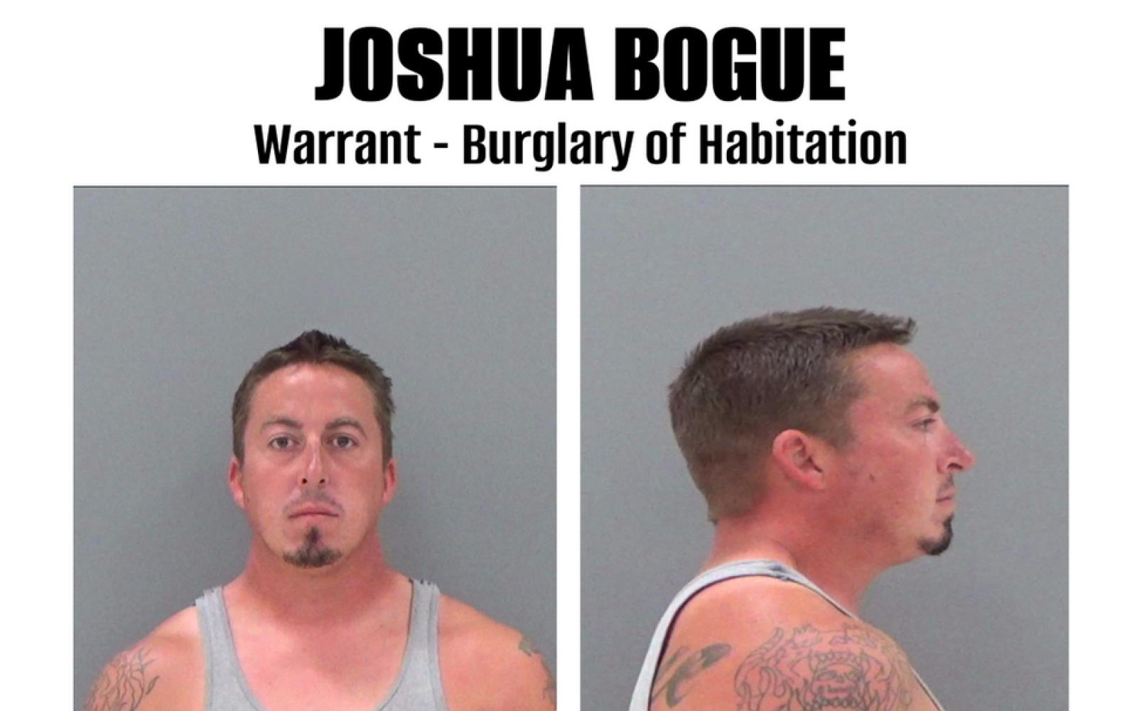 Joshua Bogue Wanted for Burglary (Contributed/CVCrimestoppers)